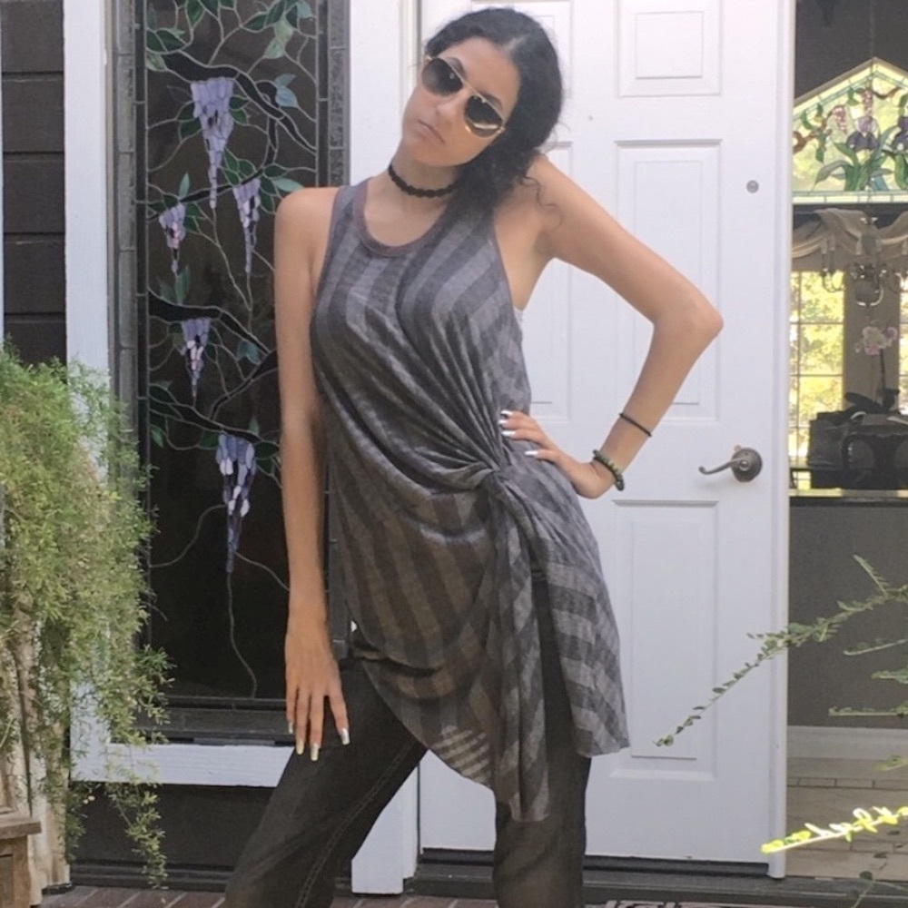FreePeople Topsy Turvy Tunic Asymmetrical Top Size S